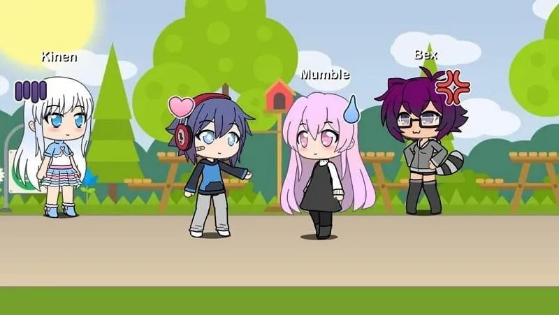 Example of customized characters in Gacha Life.