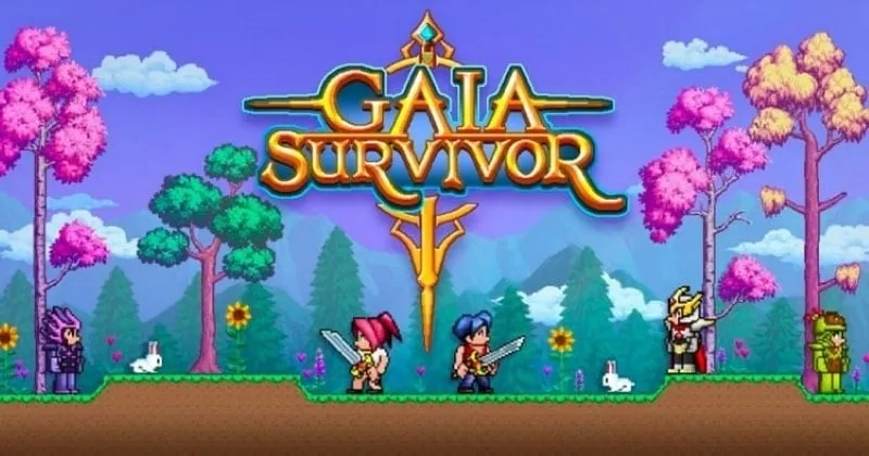 Gaia Survivor gameplay on a mobile device.