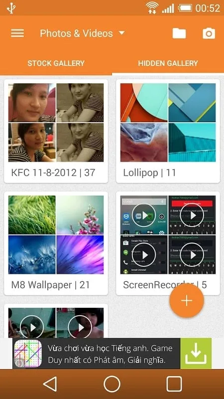 Gallery Plus mod interface showing premium features