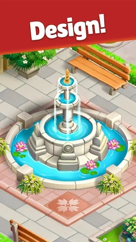 Completing a level in Garden Design Makeover.