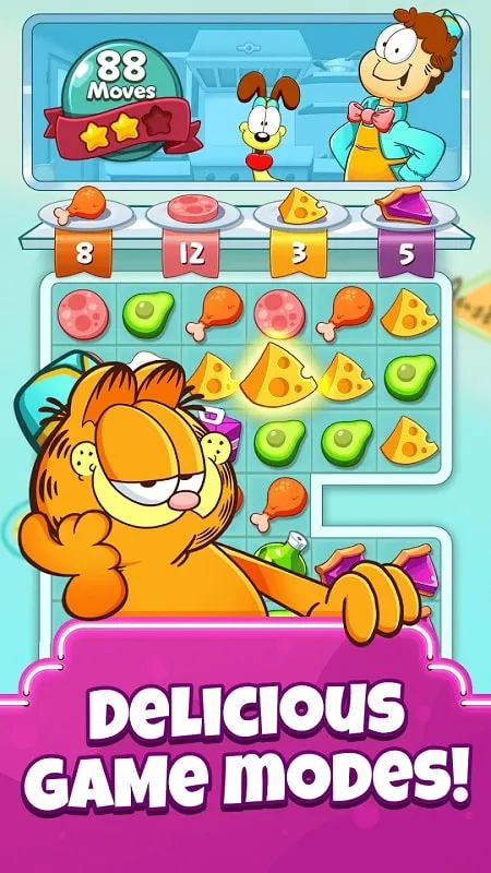 A screenshot of an Android device displaying the installation confirmation prompt for the Garfield Food Truck MOD APK.