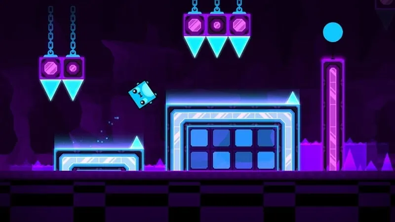 Unlocking new levels in Geometry Dash World.