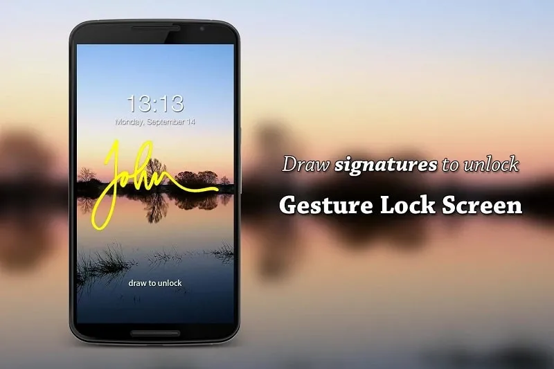 Setting up gesture unlock on Gesture Lock Screen