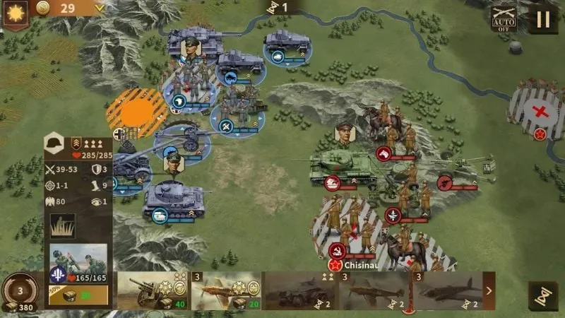 Gameplay Glory of Generals 3 di Android.