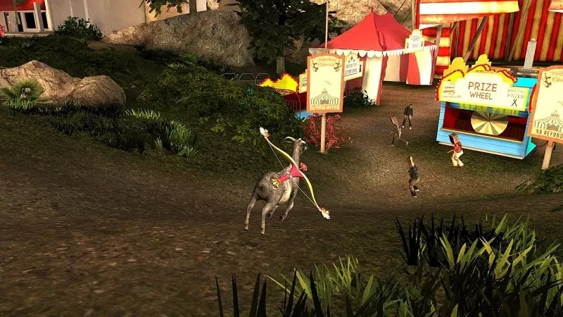 Cabra comendo uma lata no Goat Simulator GoatZ.