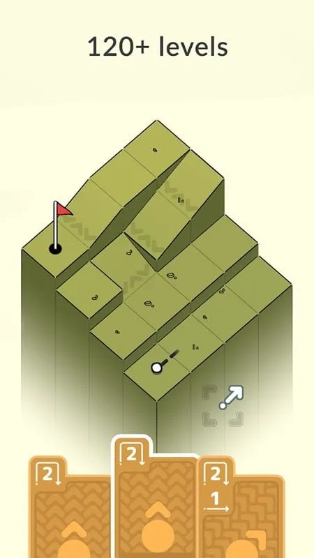 Hình ảnh gameplay Golf Peaks trên điện thoại.