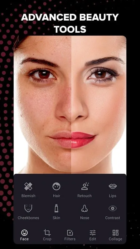 Gradient mod showcasing facial recognition features