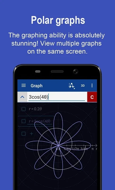 Graphing Calculator Math PRO mod hiển thị các hàm phức tạp