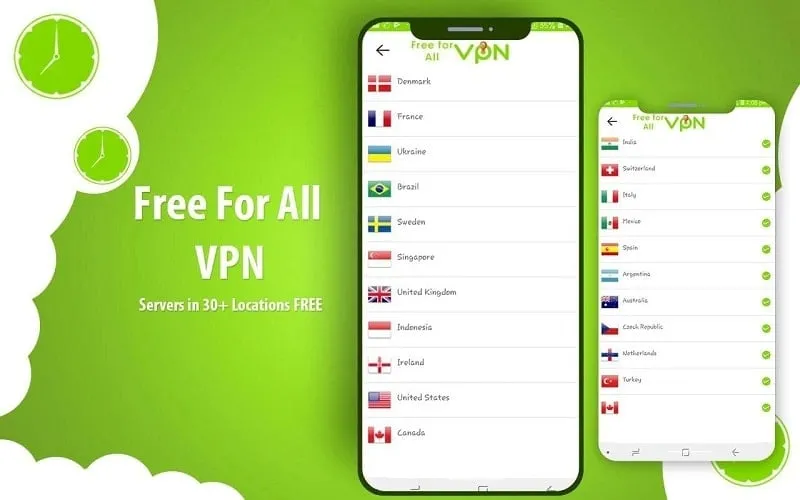 Giao diện GreenVPN mod