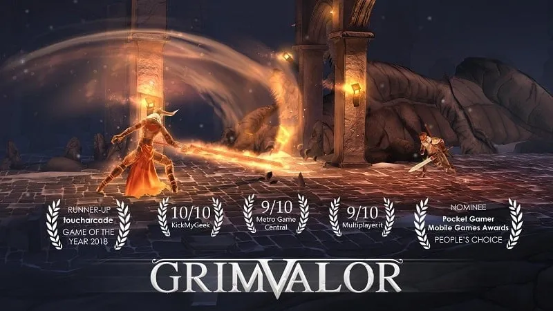 Imagem do jogo Grimvalor MOD APK.