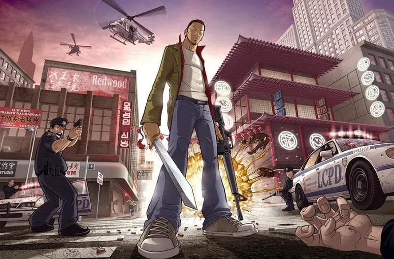 Captura de pantalla del juego GTA Chinatown Wars.