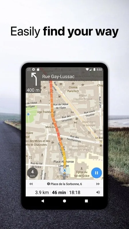 Bản đồ chi tiết và tính năng tìm kiếm của Guru Maps Pro