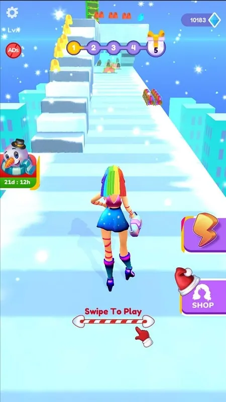 Tùy chỉnh nhân vật trong Hair Challenge MOD APK.