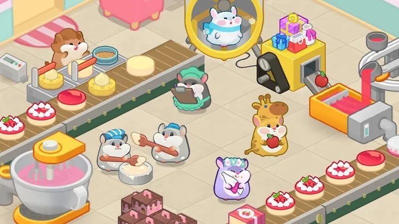 Instalando Hamster Cake Factory MOD APK en un dispositivo Android.