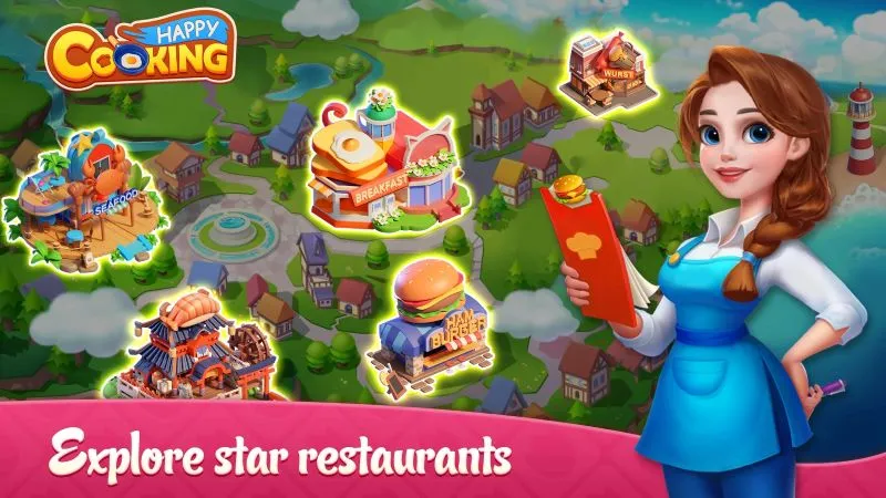 Various dishes available in Happy Cooking 3.