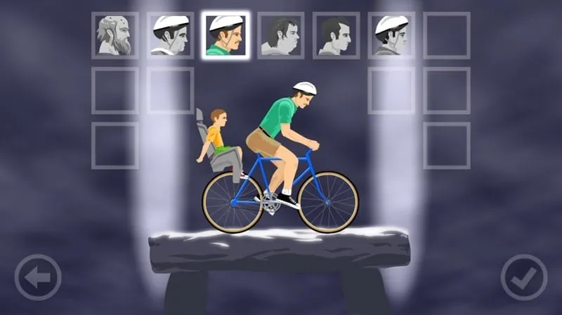A player navigating a challenging obstacle course in Happy Wheels.
