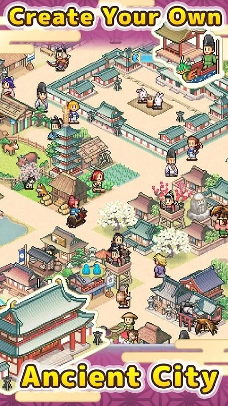 Tampilan strategis kota Heian City Story