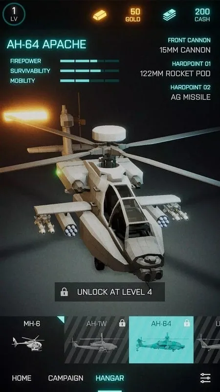 In-game screenshot of Heli Attack highlighting the diverse landscapes.