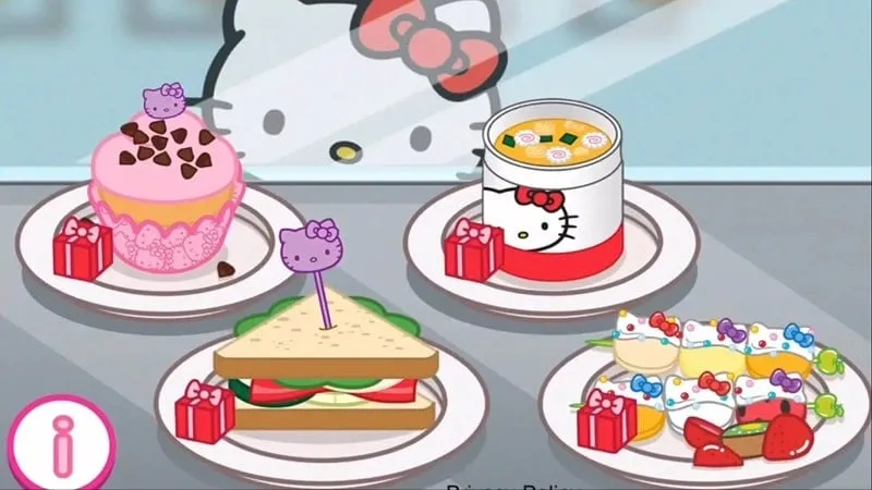 Customizing a lunchbox in Hello Kitty Lunchbox MOD APK.