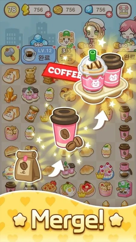 Creating new dishes in Hello Town by combining ingredients.