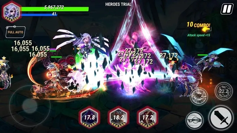 Contoh Menu MOD dalam game Heroes Infinity Premium.