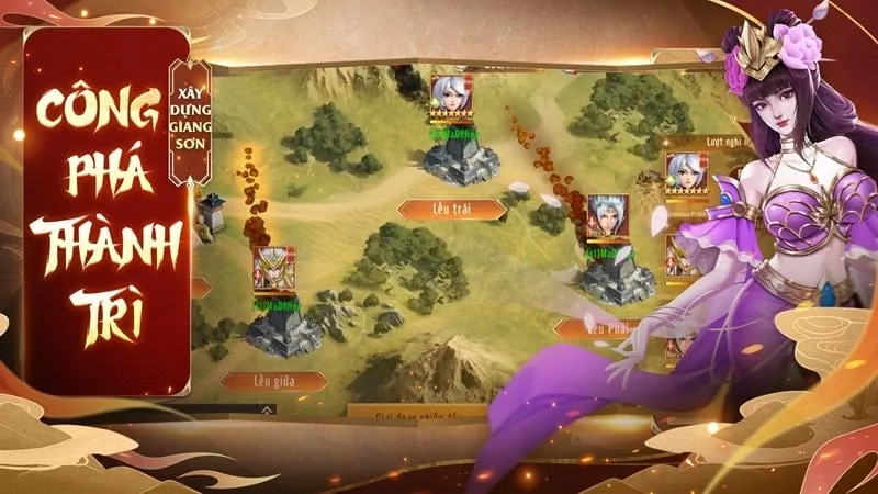 Pengaturan Damage dan Defense di menu mod Heroes of War - 3Q