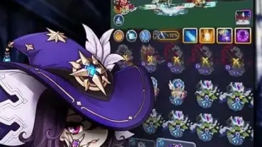 Screenshot of HEROES UNITE: IDLE & MERGE gameplay on an Android device.