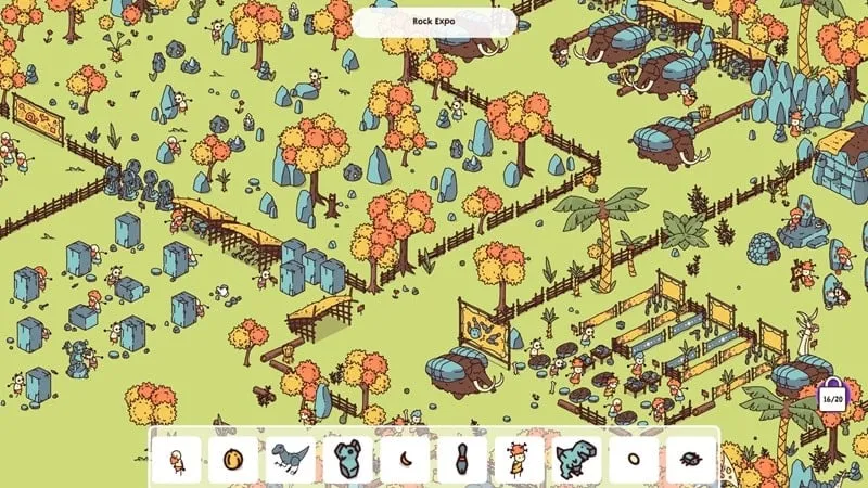 Tela do mapa do jogo Hidden Through Time.