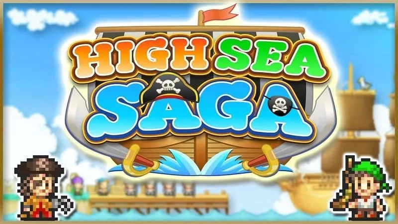 Pantalla principal del juego High Sea Saga mostrando recursos y opciones.