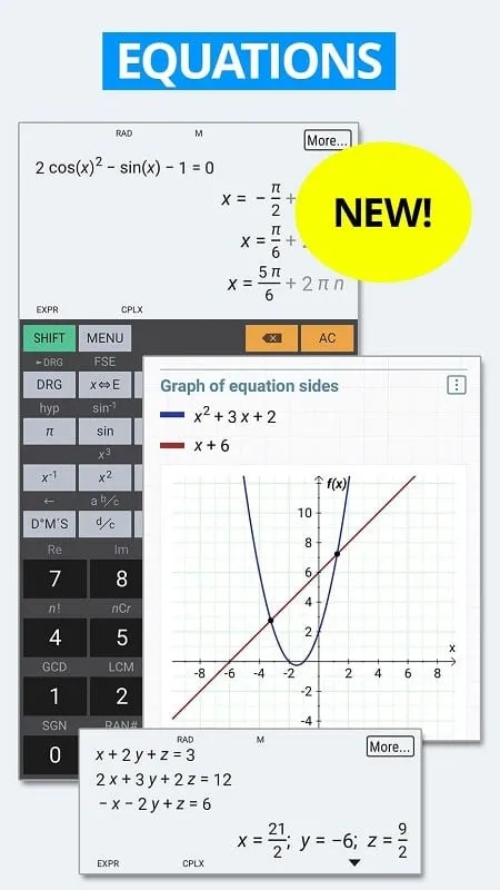 HiPER Calc Pro mod interface showing premium features