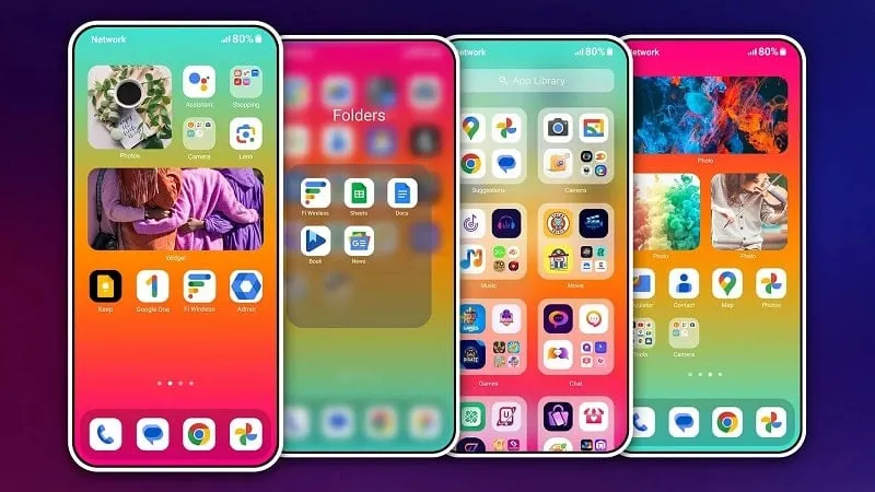 Tính năng của HiPhone Launcher Phone 15 mod apk