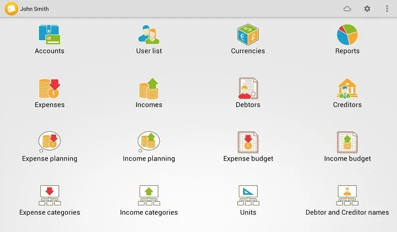 Visual dos recursos premium do Home Bookkeeping Money Manager mod