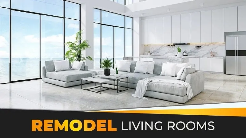 Diseño de interiores en Home Design Dreams MOD APK