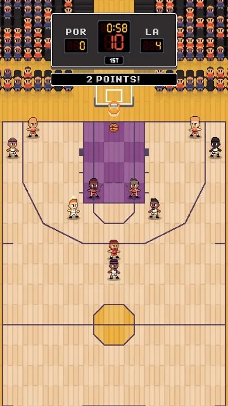 Customizing uniforms and team logo within Hoop League Tactics.