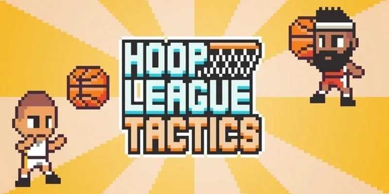 Main screen of Hoop League Tactics on an Android phone.