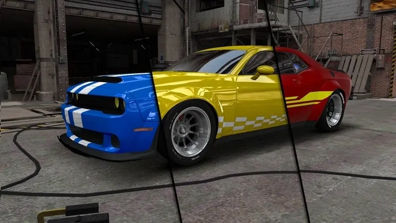 A player customizing their vehicle in the Horizon Driving Simulator garage.