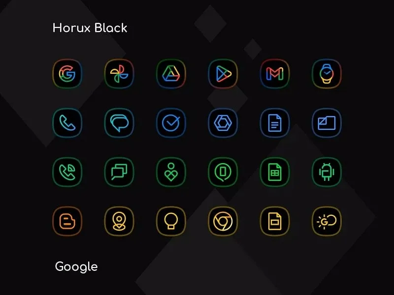 Interface do Horux Black Mod mostrando recursos premium