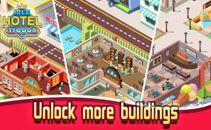 Hotel Empire Tycoon gameplay screenshot.