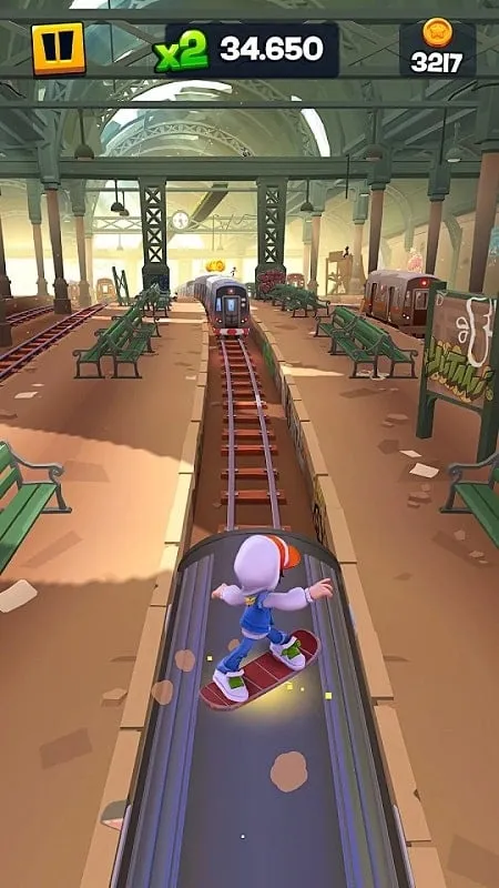 Screenshot showcasing the in-game store with various upgrades and customization options available.