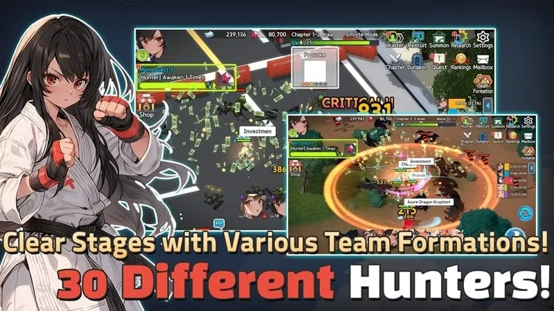 Hunter Party in-game screenshot displaying different environments.