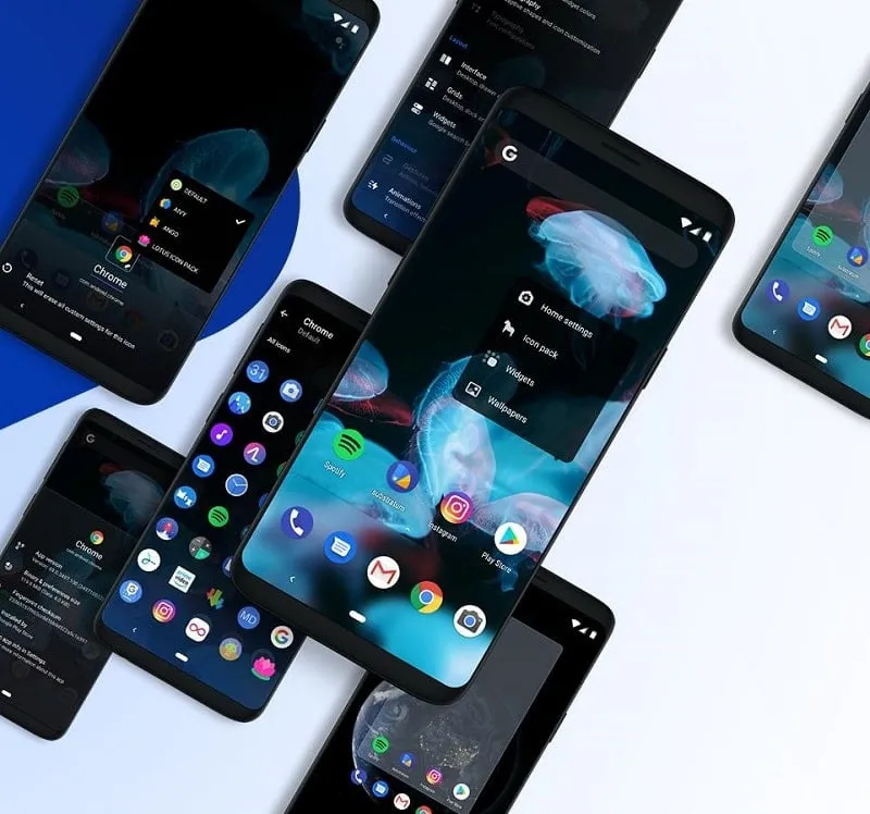 Example of customizing the app interface with different themes