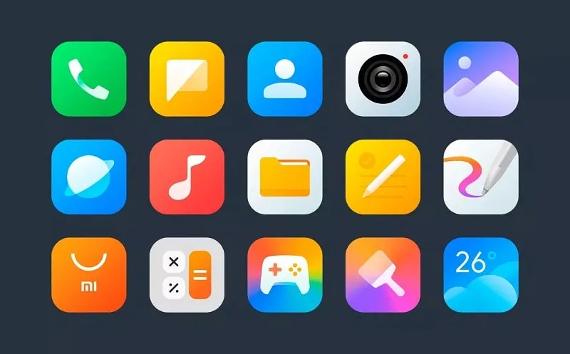 HyperOS showcasing icon pack options