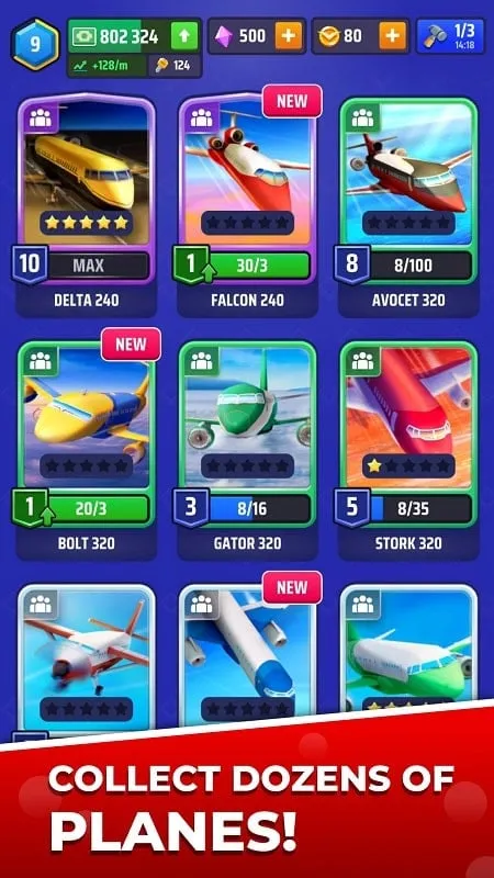 Mod do jogo Idle Airplane Inc. Tycoon grátis