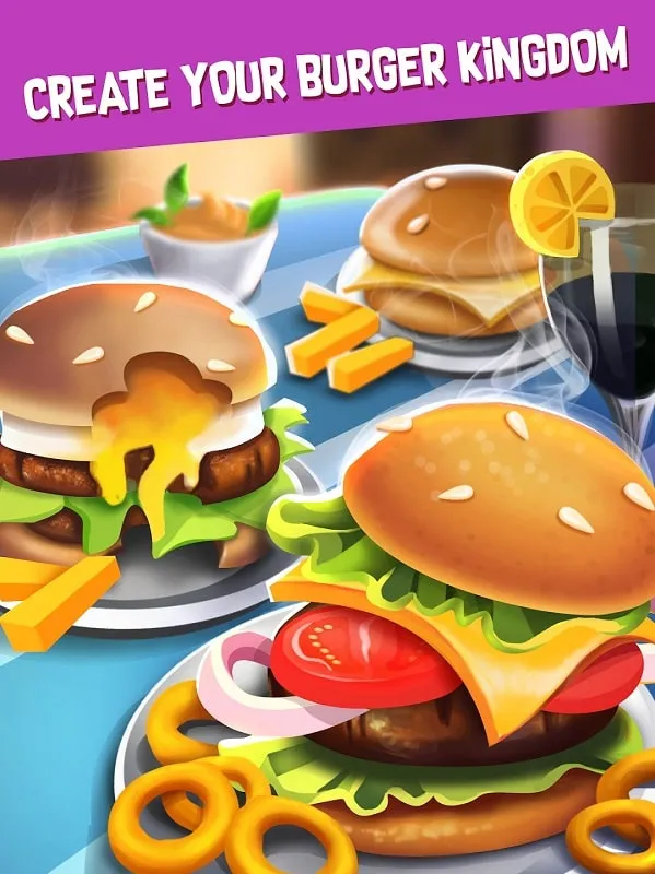 In-game screenshot of Idle Burger Tycoon displaying upgrade options.