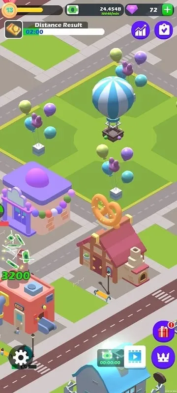 Diverse restaurants and building options in Idle Fantasy Town Tycoon.