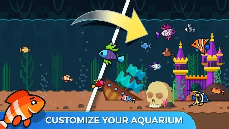 In-game screenshot displaying the diverse range of fish available for selection.