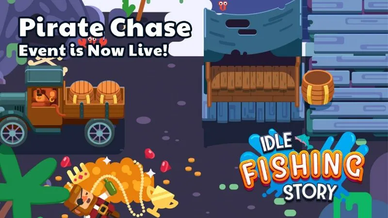 Màn hình chính game Idle Fishing Story hiển thị lối chơi.