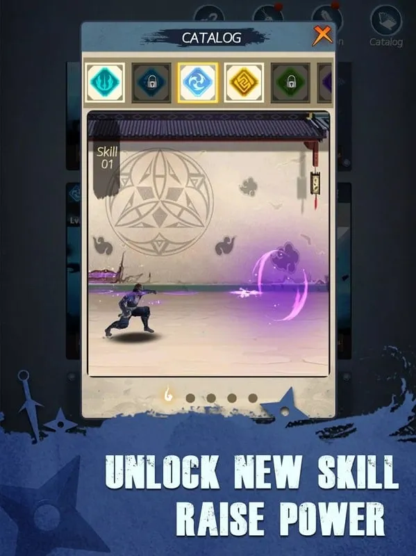 In-game screenshot showcasing the utilization of the unlimited currency feature in Idle Ninja.