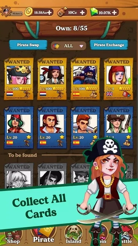 Administrando eficazmente los recursos en Idle Pirate - Endless Treasure.