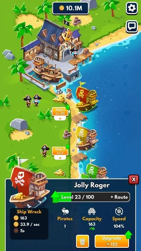 Idle Pirate Tycoon com dinheiro infinito